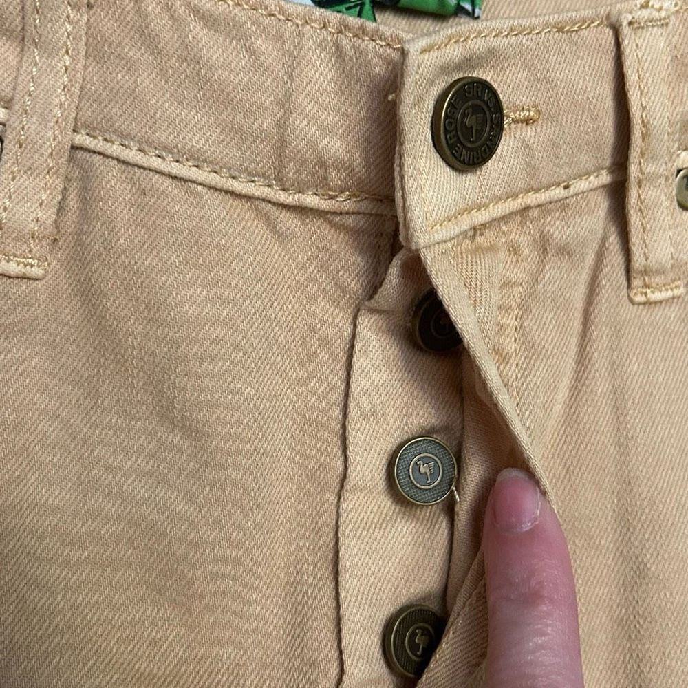Sandrine Rose SIZE 24 NWT beige button fly shorts with side zipper - Picture 4 of 14
